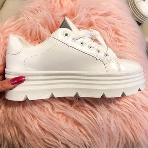 White Platform Sneakers